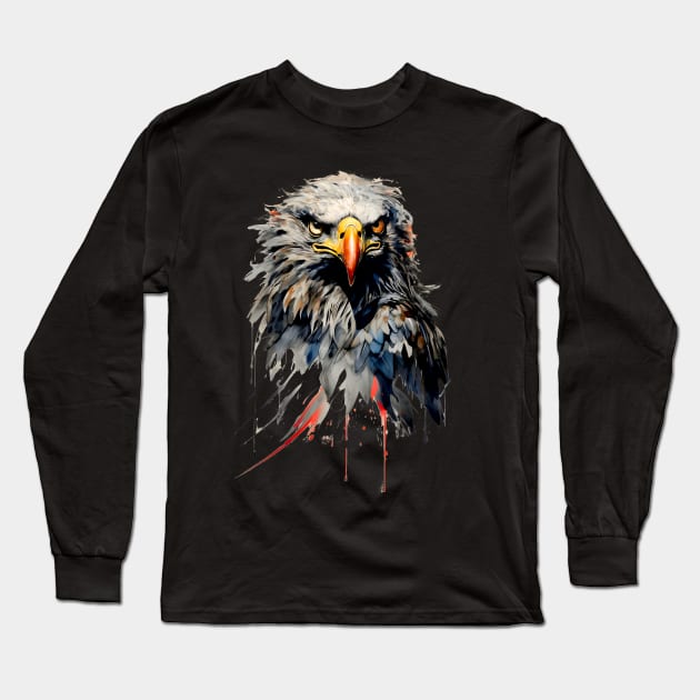 American Eagle: Never Act Like Prey on a Dark Background Long Sleeve T-Shirt by Puff Sumo